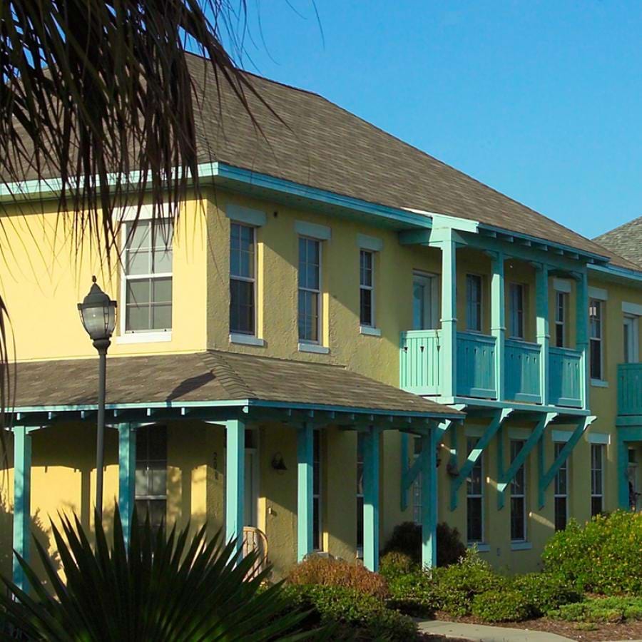a row of apartments